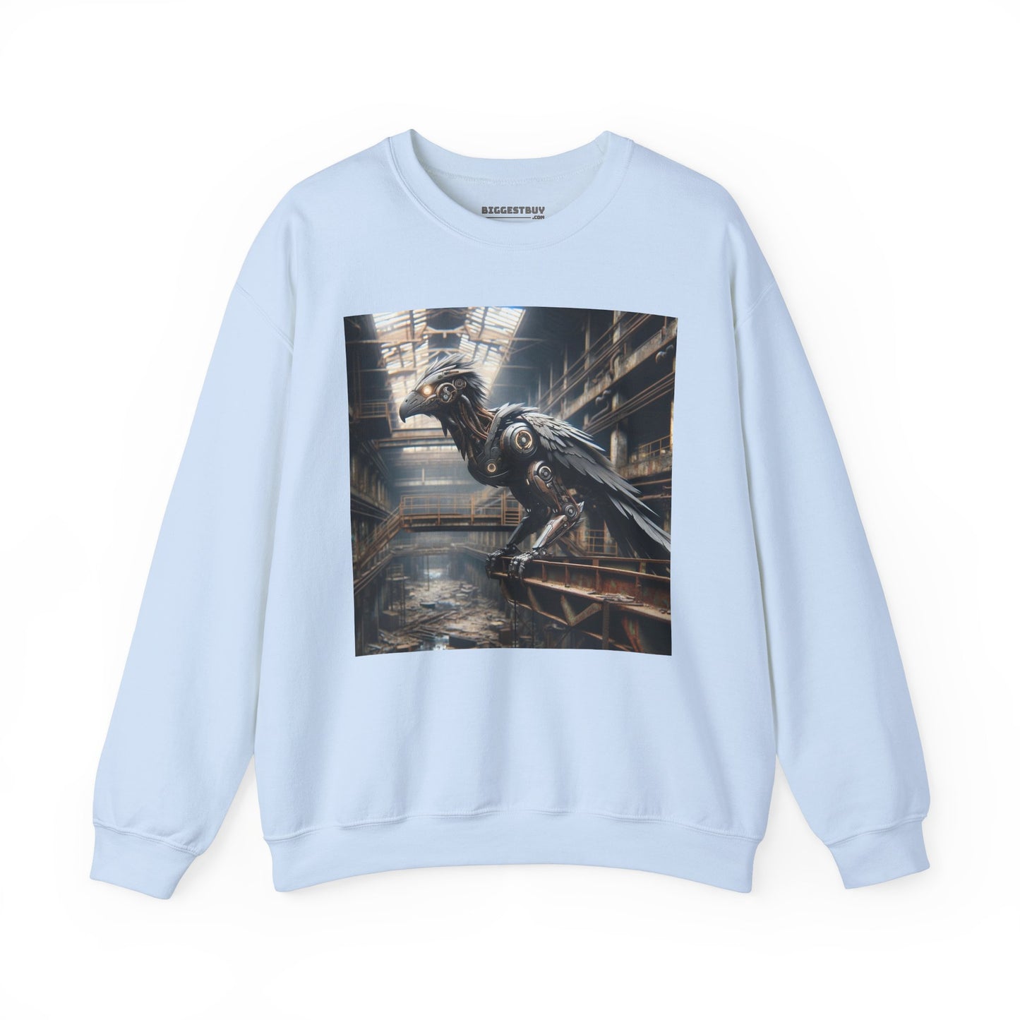 Felpa | Unisex | Girocollo | Misto pesante | Steampunk Post-Apocalittico | Corvo Meccanico
