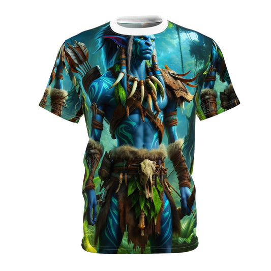 T-Shirt | All Over Print | Unisex Tee | Tribal Fantasy | Wood Elf Warrior