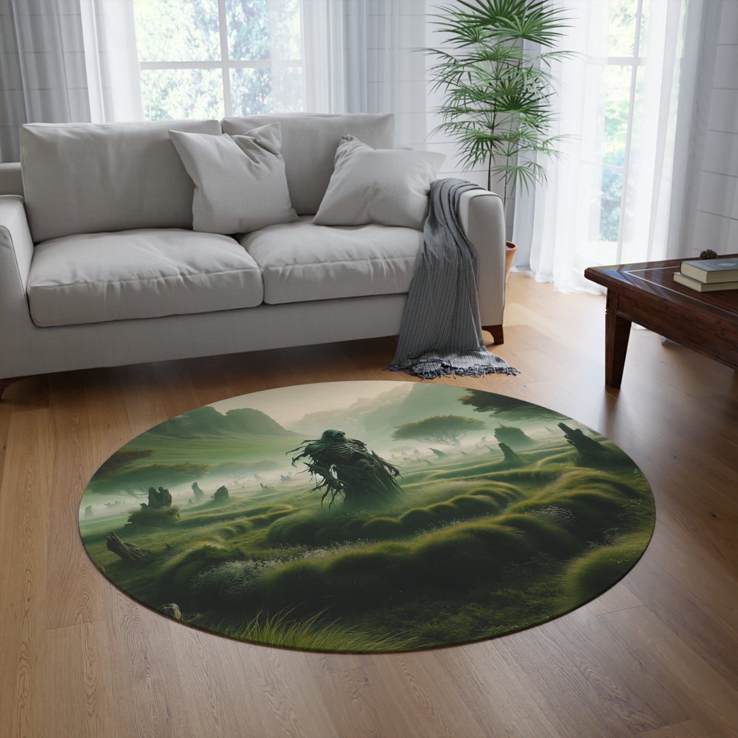 Vloerkleed | Rond | Noordse mythologie | Mortem wachter