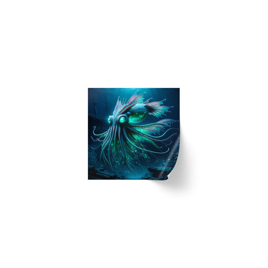 스티커 라벨 롤 | 사각형 | 러브크래프트 공포 | 심해 레비아탄