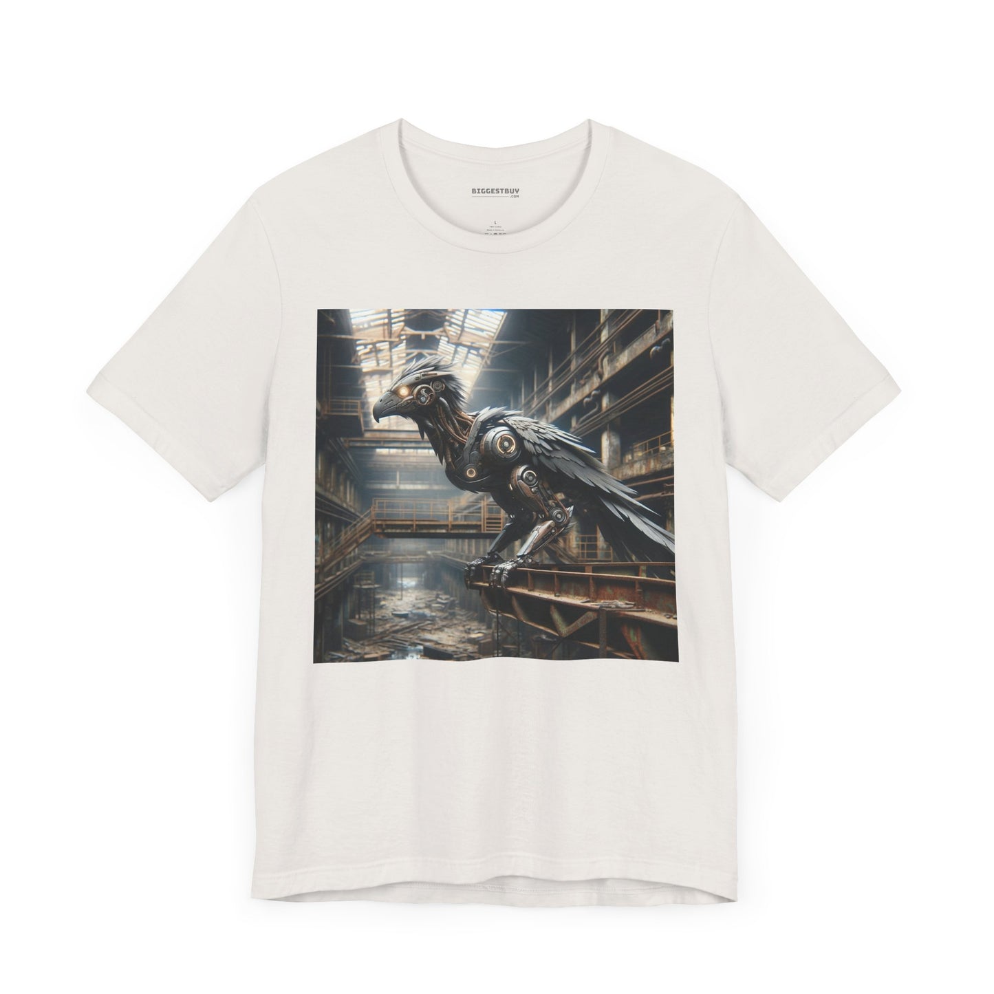 T-shirt | Unisex | Maglietta in jersey | Manica corta | Steampunk Post-Apocalittico | Corvo Meccanico