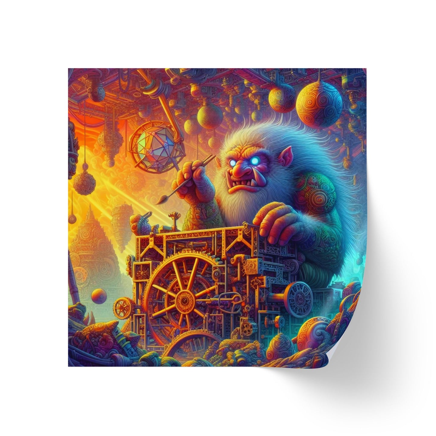 Rolka etykiet samoprzylepnych | Kwadratowy | Mitologia Arktyczna | Mechanik Lodu
