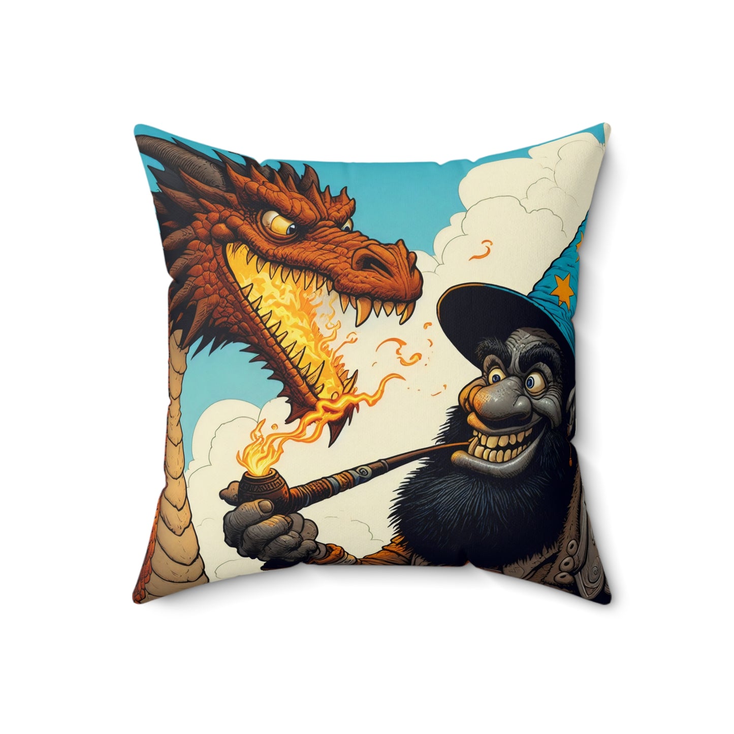 Cuscino | Poliestere | Quadrato | Fantasy Epico | Magia Draconiana | Goblin