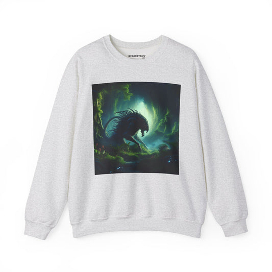 Genser | Unisex | Rund hals | Kraftig blanding | Bioluminescent Sci-Fi | Predator