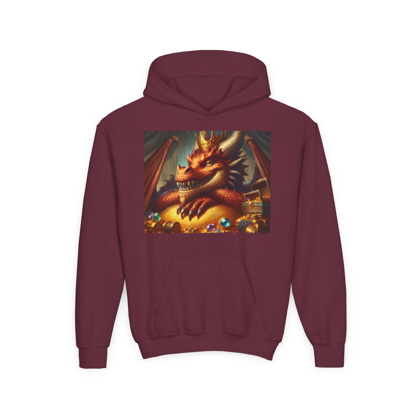 Bluza dresowa | Młodzieżowa | Z kapturem | Gruba mieszanka | Nordycka Mitologia | Fafnir | Smok