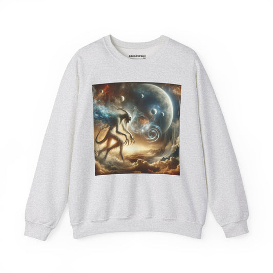 كنزة صوفية | للجنسين | بياقة دائرية | مزيج ثقيل | رعب كوني | محرك الواقع | كيان