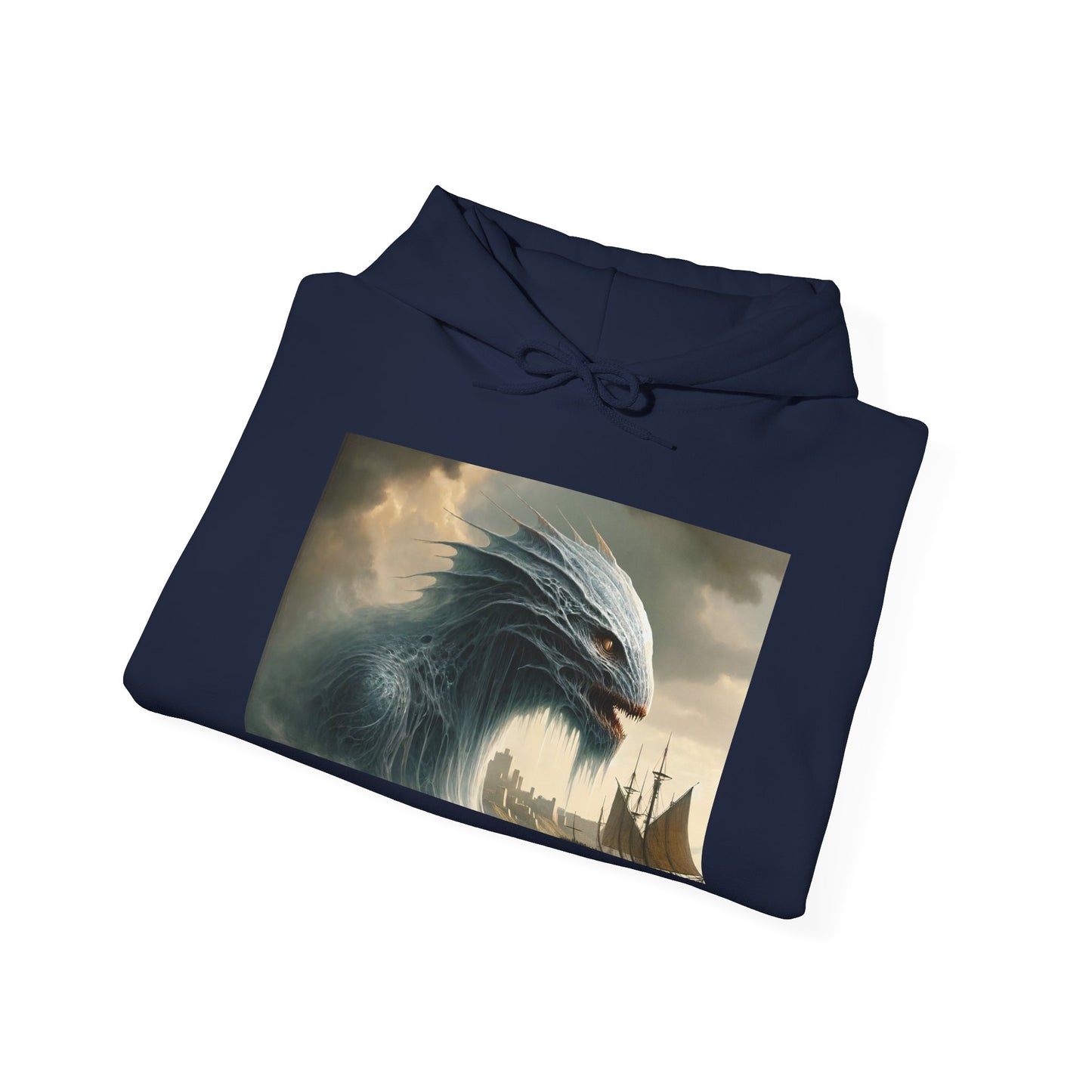 Felpa con cappuccio | Unisex | Felpa con cappuccio | Misto pesante | Mitologia Nordica | Jörmungandr | Serpente Marino