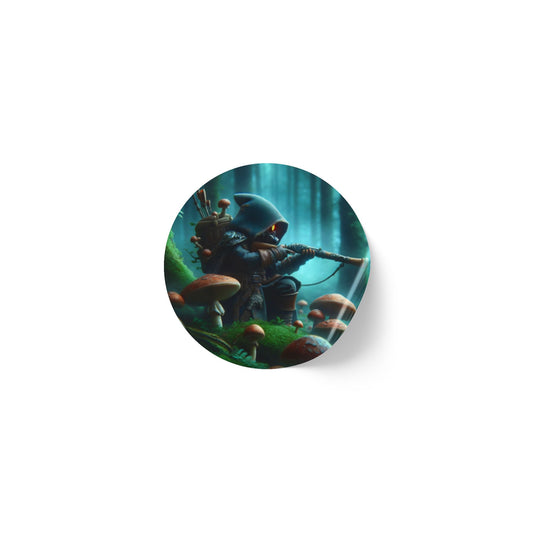 Stickerlabelrol | Rond | Myconomantiek | Bosgeest-wachter