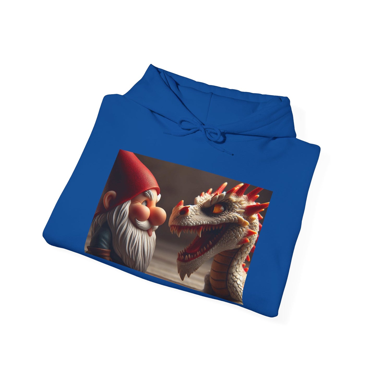 Bluza z kapturem | Unisex | Bluza dresowa z kapturem | Gruba mieszanka | Fantasy folklorystyczne | Gnom i Smok