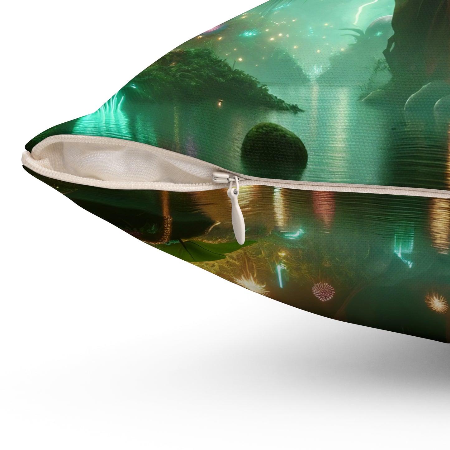 Kissen | Polyester | Quadratisch | Waldmystik | Goblin-Schamane | Sturm