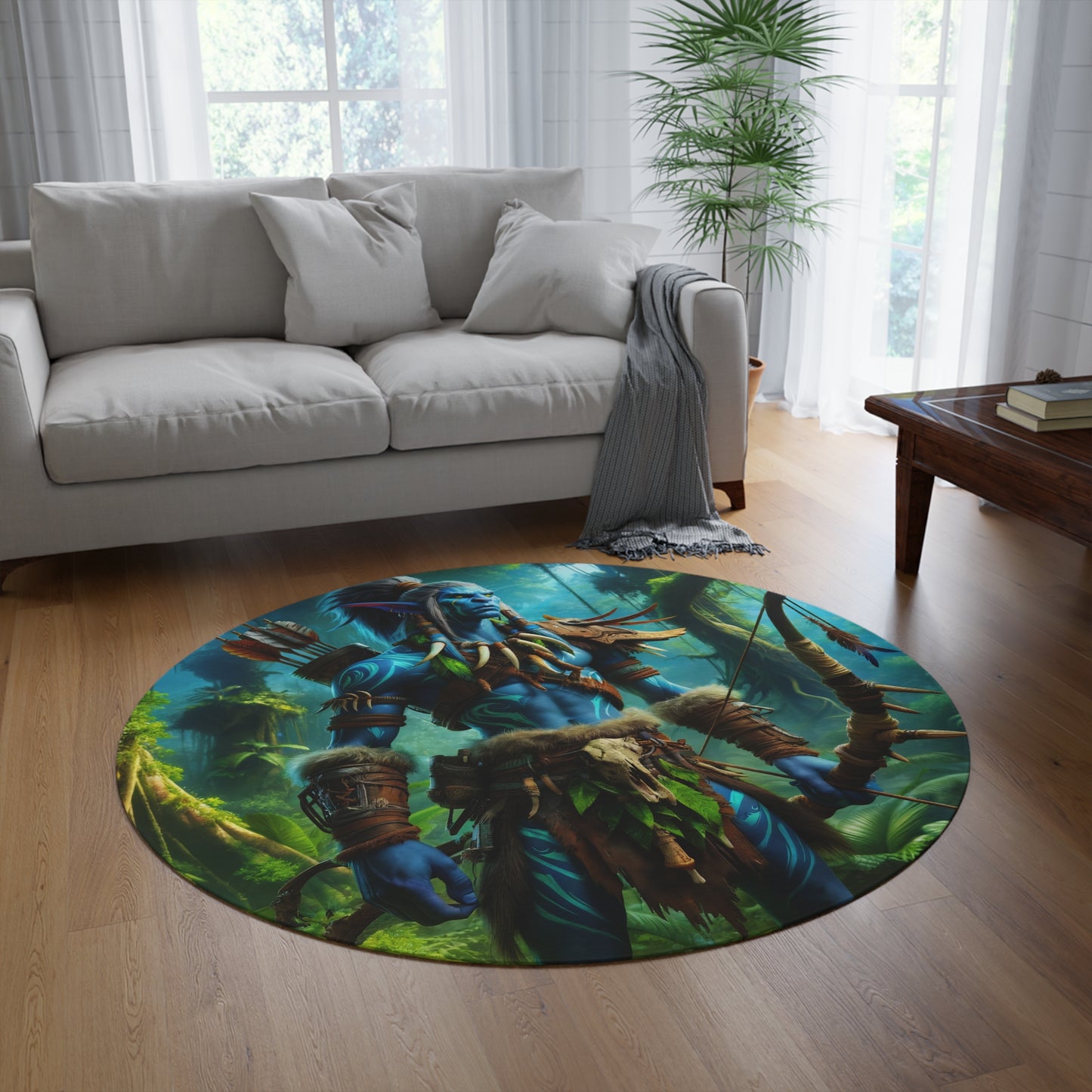 قالین | گول | خیالی جنگلی دنیا | سبز جنگلی جنگجو