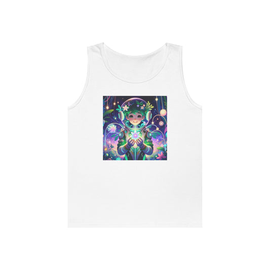Tanktop | Unisex | Zwaar katoen | Technofantasie | Cybernatuur | Groen Wezen