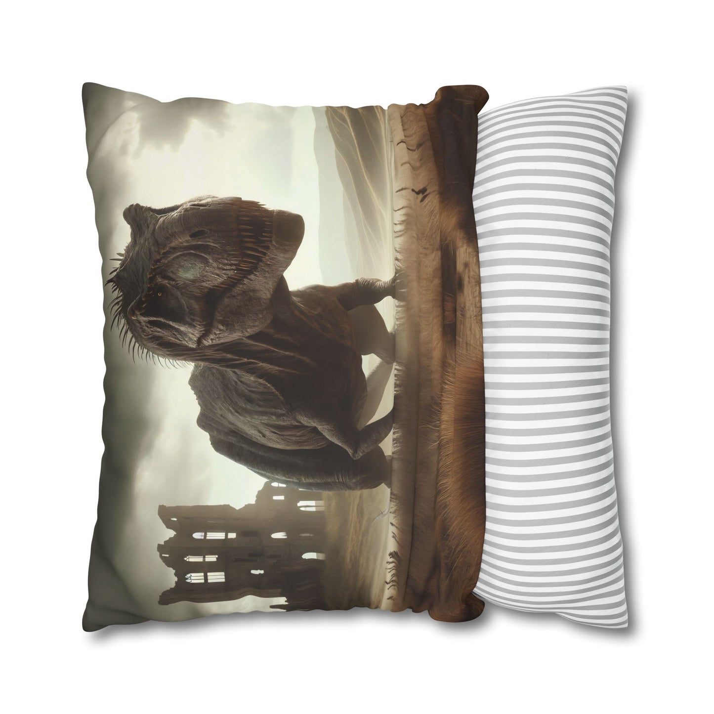 تکیہ پوش | مربع | پالئیےسٹر کینوس | ما قبل تاریخی فینٹسی | ٹی-ریکس