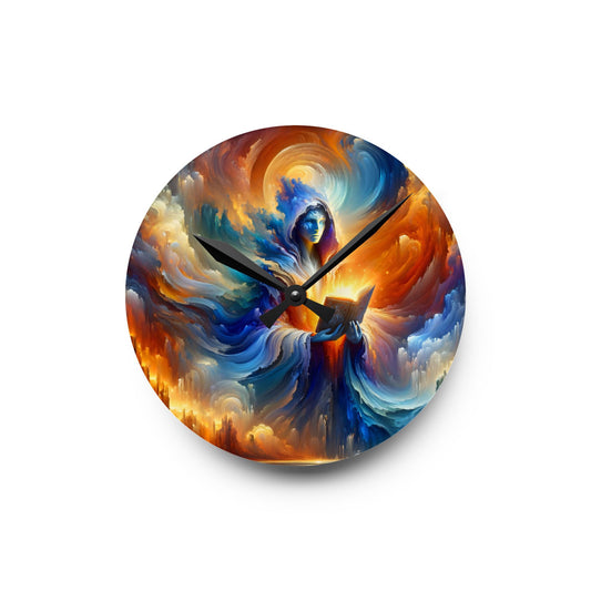 Wall Clock | Acrylic | Round or Square | Cosmic Fantasy | Arcane Magic | Spellcaster