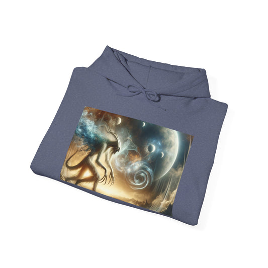 كنزة بغطاء للرأس | للجنسين | سويت شيرت بقلنسوة | مزيج ثقيل | رعب كوني | محرك الواقع | كيان