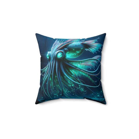 Bantal | Poliester | Persegi | Horror Kosmik | Leviathan Laut Dalam