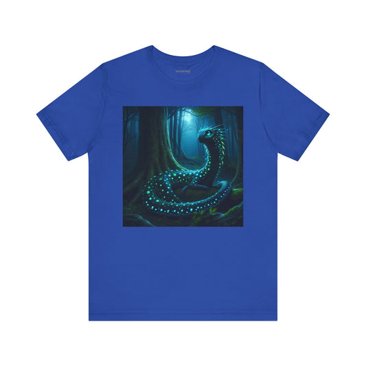 T-skjorte | Unisex | Jersey-T-skjorte | Kort erme | Skogdrake | Mystisk dragemagi | Vokter