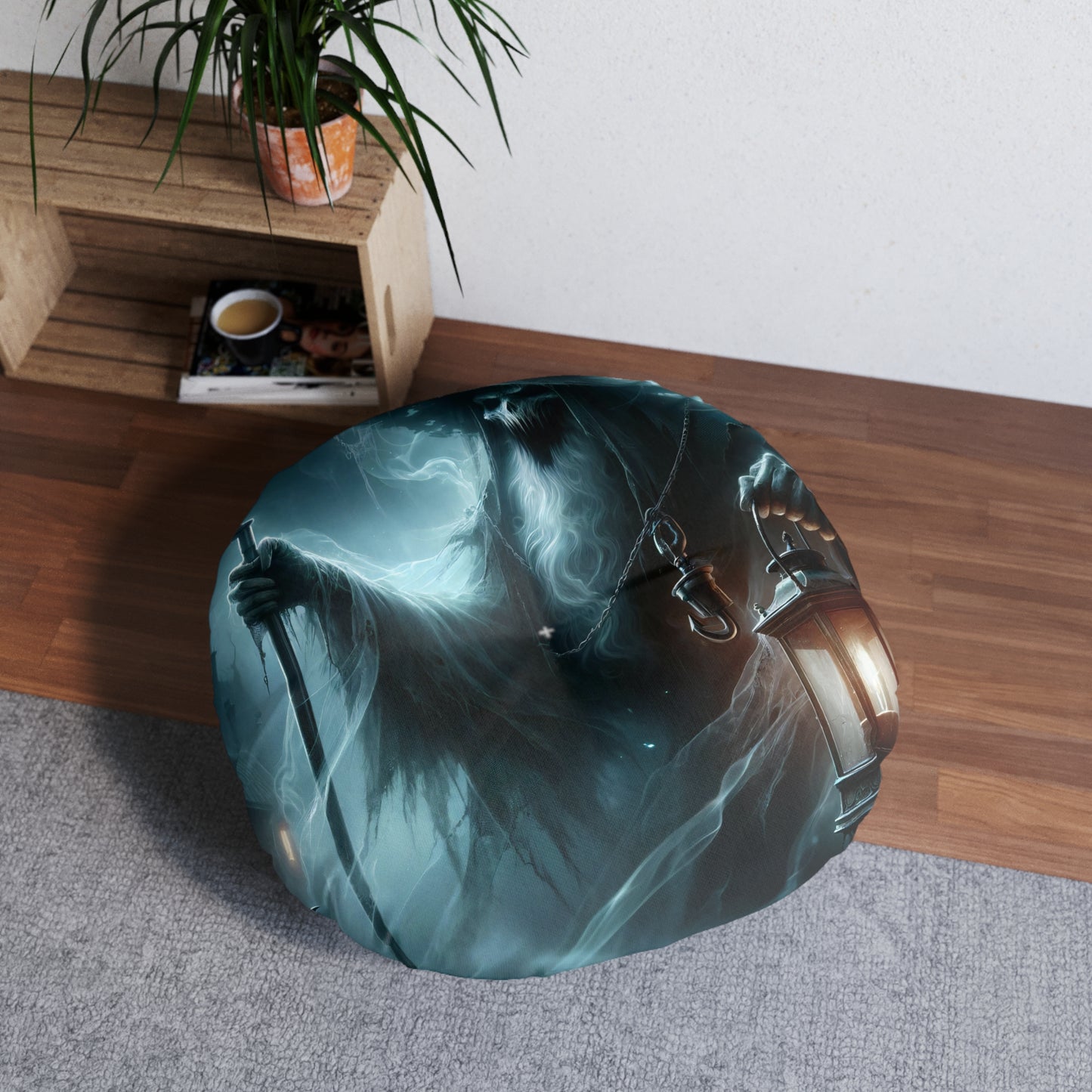 تکیہ | فرش کا تکیہ | ٹفٹڈ | گول | توہمی افسانہ | جادوگر روح