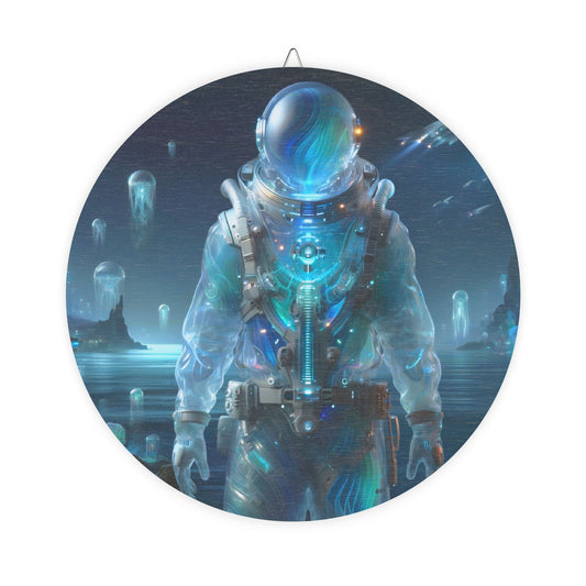 Schild | Holz | Weltraum-Biolumineszenz | Astronaut