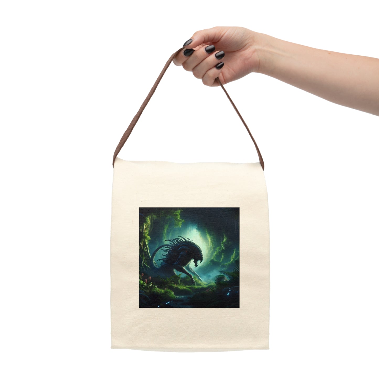 Lunchtas | Canvas | Met riem | Bioluminescente Fantasie | Alien Roofdier