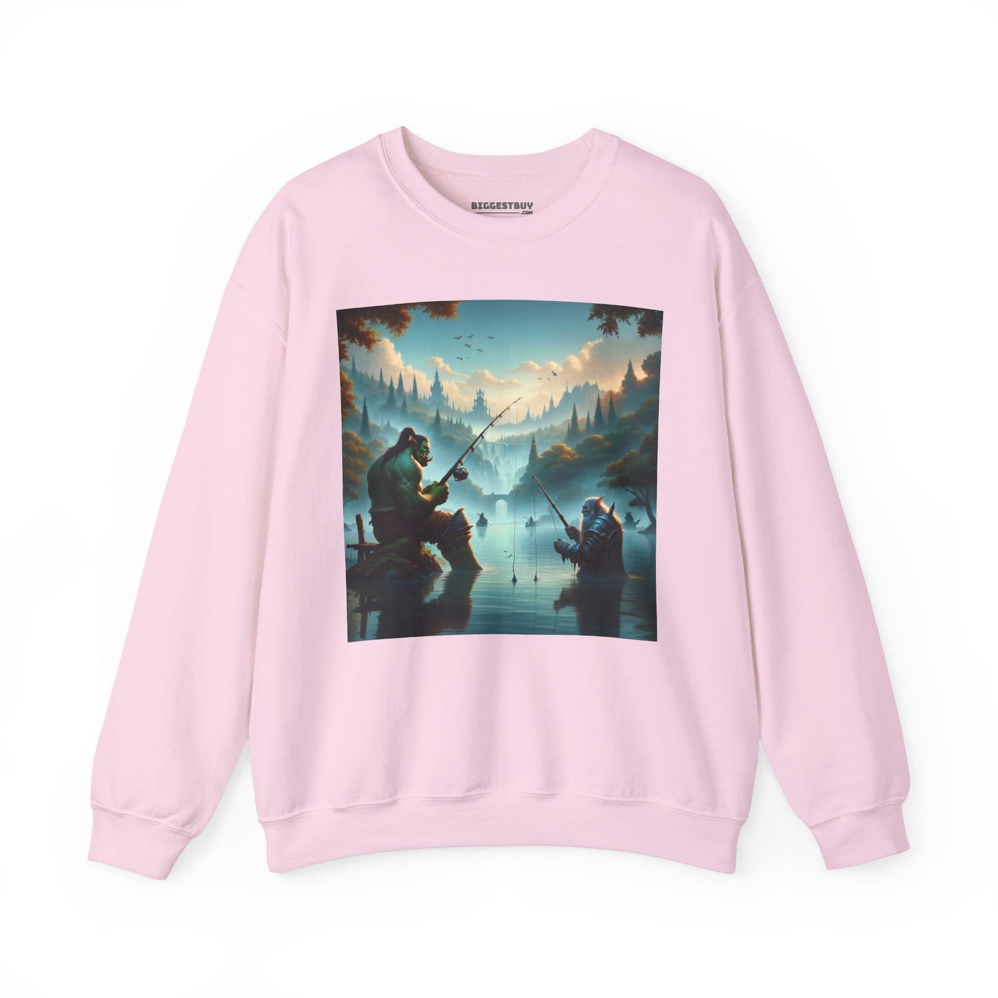 Bluza dresowa | Unisex | Okrągły dekolt | Gruba mieszanka | Fantasy międzyrasowe | Orc i krasnolud