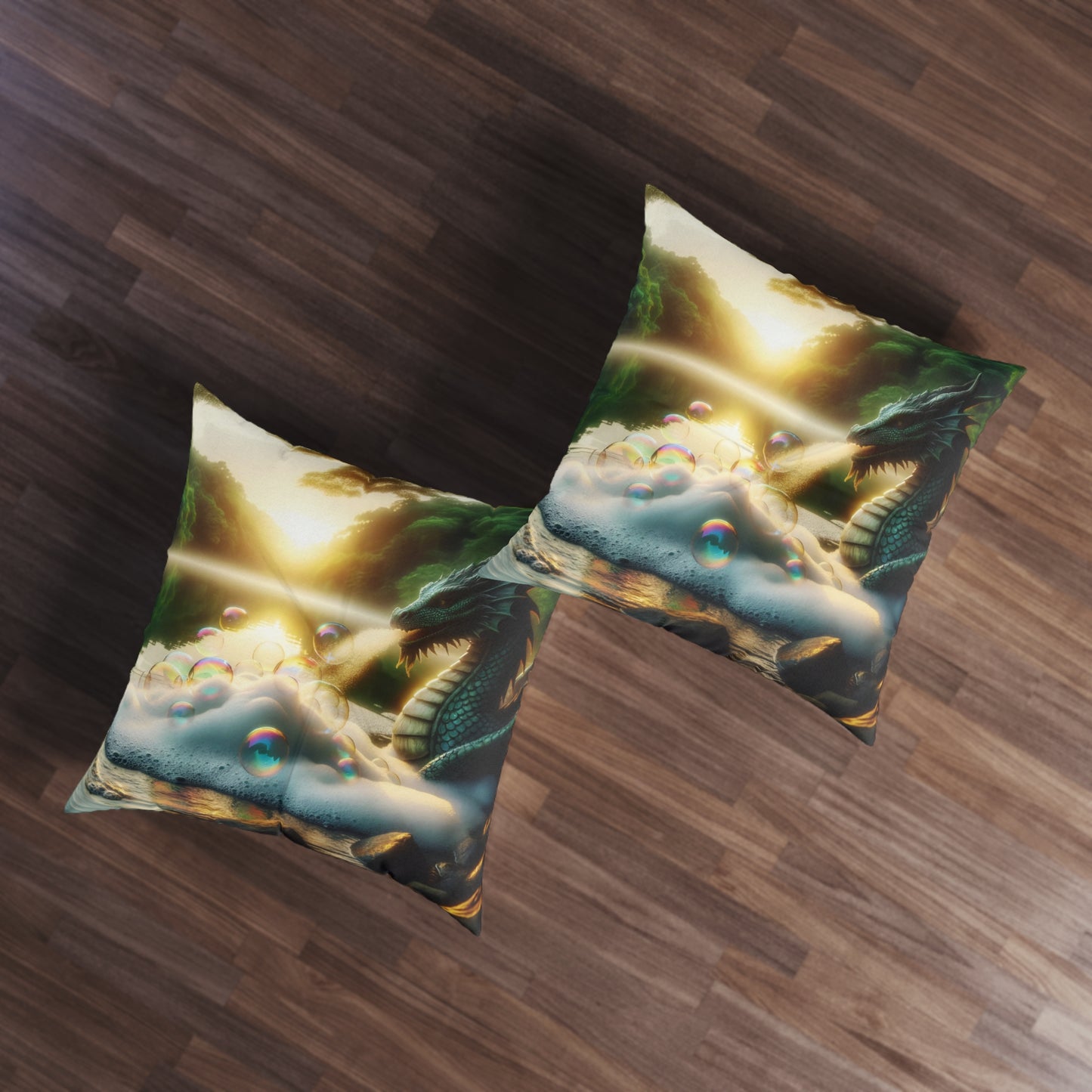 หมอน | หมอนอิงพื้น | มีปุ่ม | สี่เหลี่ยมจัตุรัส | แฟนตาซีมังกร | มังกรริมทะเลสาบ