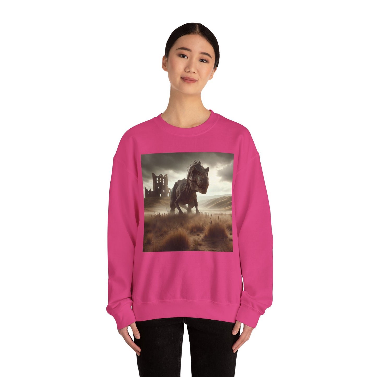 Felpa | Unisex | Girocollo | Misto pesante | Paleofinzione | Dinosauri Preistorici | T-Rex