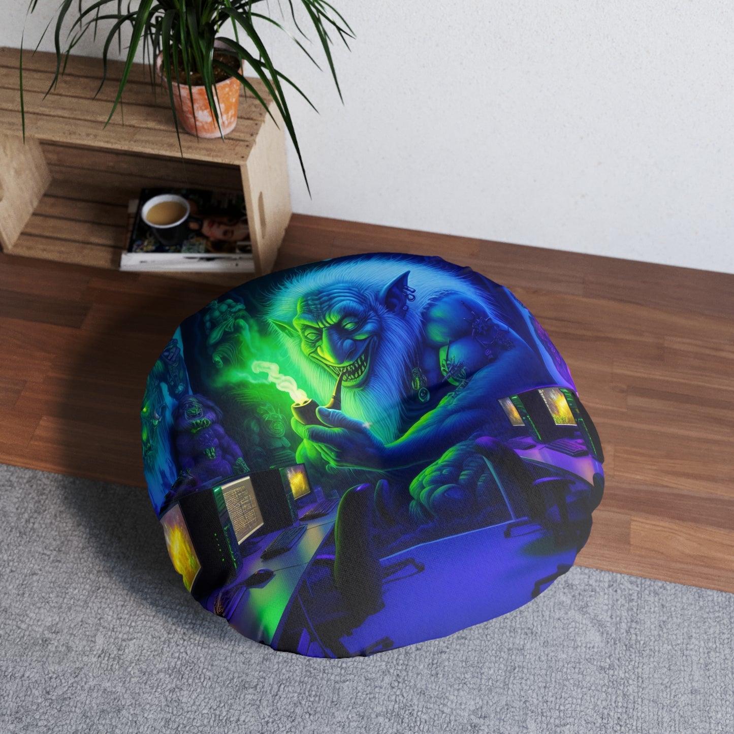 Poduszka | Poduszka podłogowa | Pikowana | Okrągły | Folklor Nordycki | Bogart | Gry