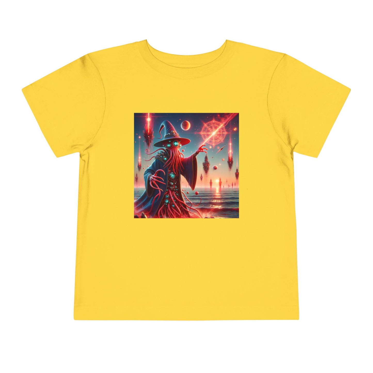 Camiseta | Camiseta para niños pequeños | Manga corta | Horror Cósmico | Mago Lovecraftiano