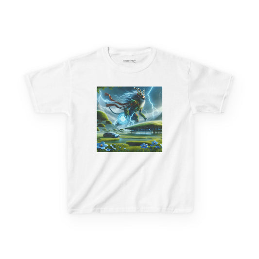 T-Shirt | Kids Tee | Heavy Cotton | Techno-Fantasy | Electric Kirin