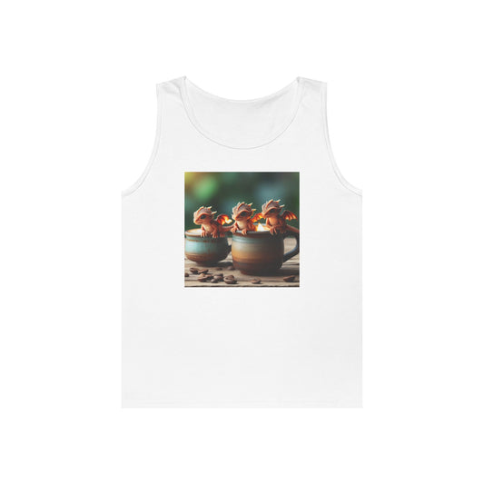 Tanktopp | Unisex | Kraftig bomull | Søt Fantasy Kunst | Baby Drage
