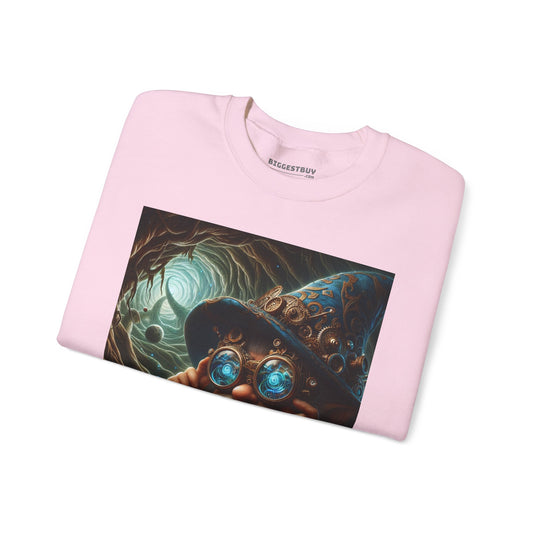 Sweatshirt | Unisex | Bisiklet Yaka | Kalın Karışım | Steampunk Fantezi | Cüce Büyücü | Portre