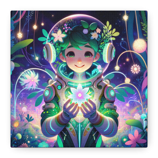 Canvas | Mat | Technofantasie | Cybernatuur | Groen Wezen