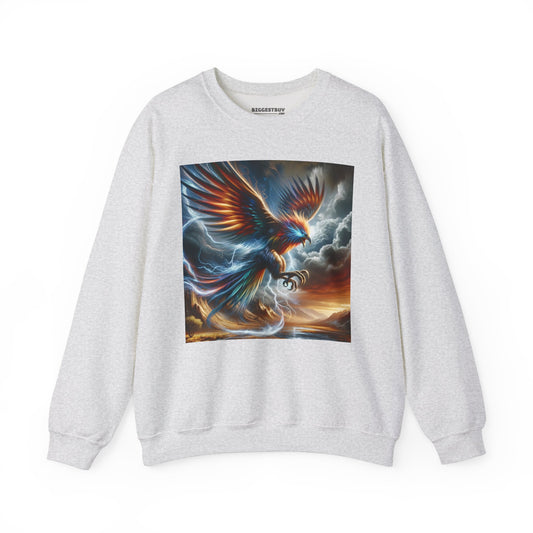 Kaus Kaki | Unisex | Leher Kru | Campuran Tebal | Legenda Phoenix | Api Keabadian