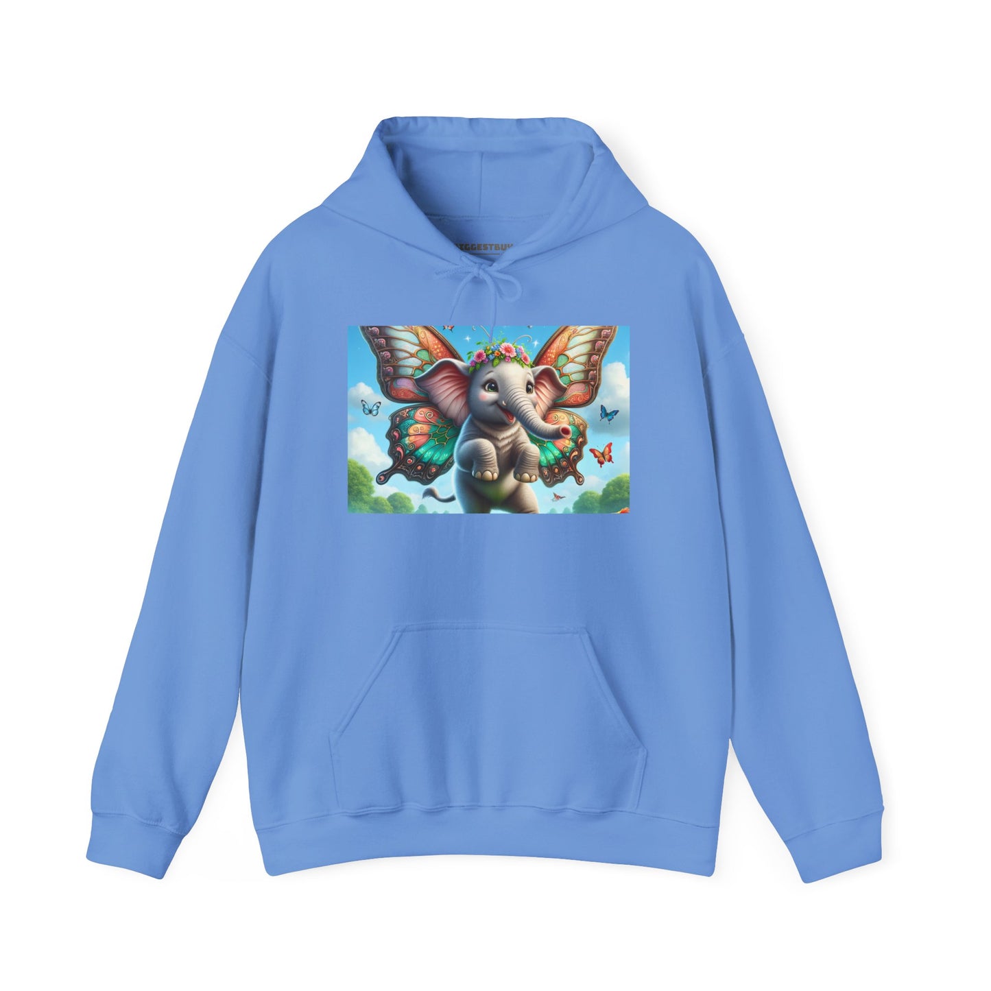 Bluza z kapturem | Unisex | Bluza dresowa z kapturem | Gruba mieszanka | Baśniowa fauna | Airavata | Słonik