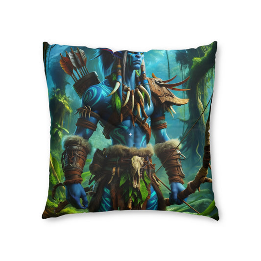 Bantal | Bantal Lantai | Berumbai | Persegi | Fantasi Suku | Prajurit Hutan Elf Kayu