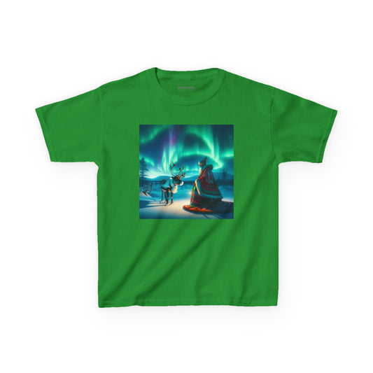 Tシャツ | キッズTシャツ | ヘビーコットン | 北欧神話 | サーミシャーマン | オーロラ