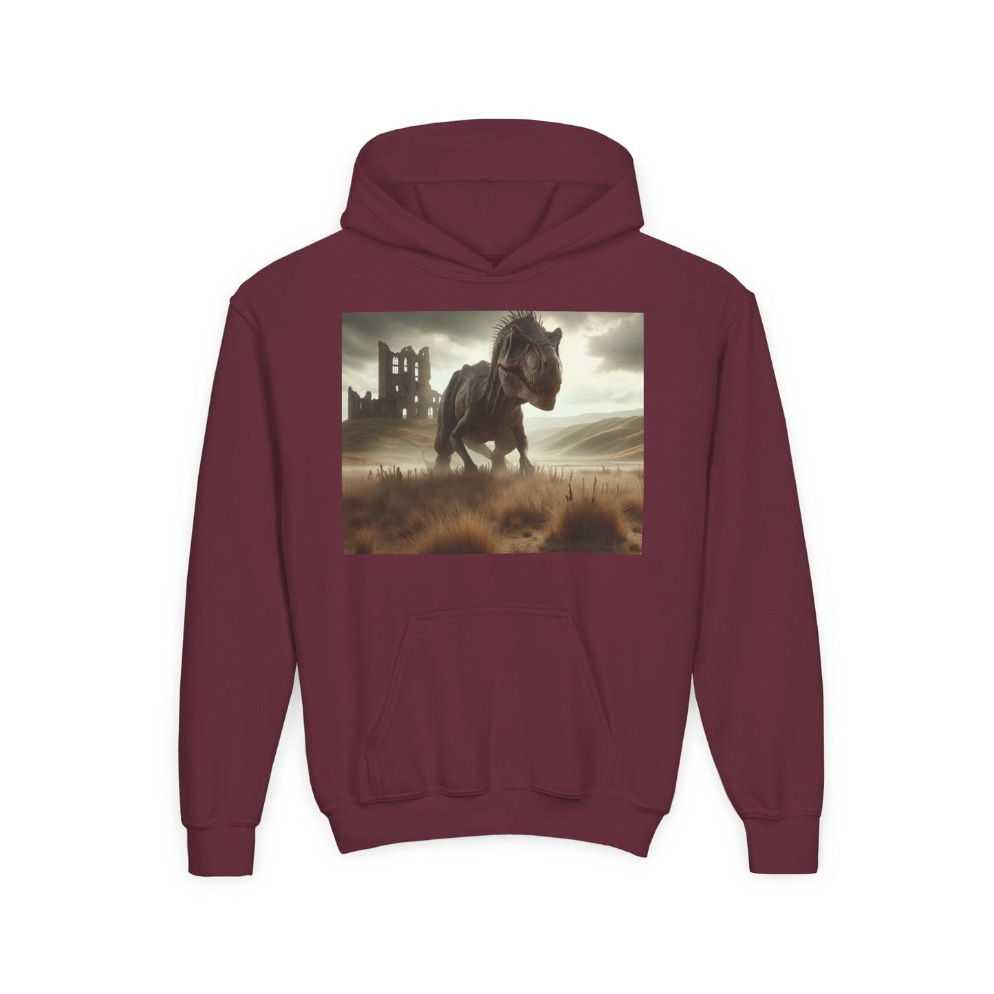 Felpa | Ragazzi | Con cappuccio | Misto pesante | Paleofinzione | Dinosauri Preistorici | T-Rex