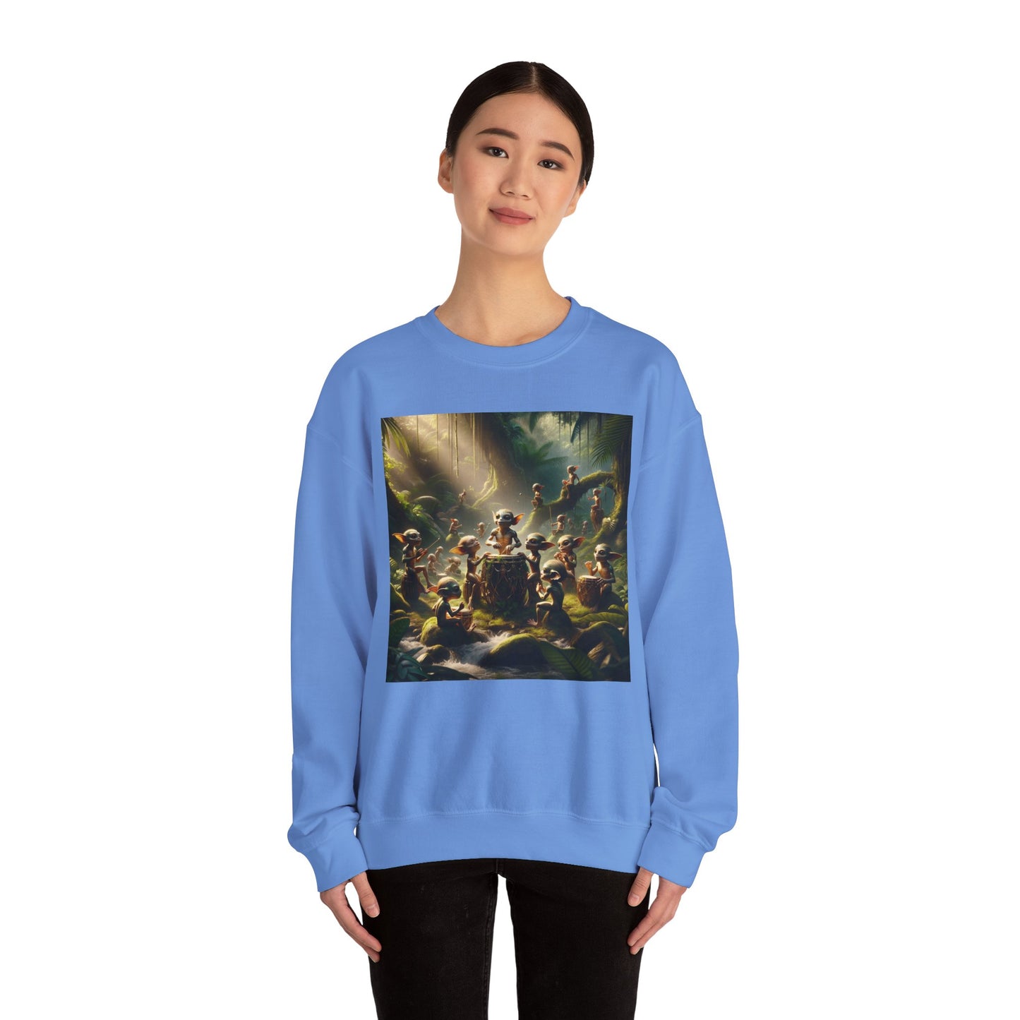 เสื้อสเวตเตอร์ | ยูนิเซ็กส์ | คอกลม | ผ้าผสมเนื้อหนา | แฟนตาซีป่า | วิถีธรรมชาติ | ภูตน้อย