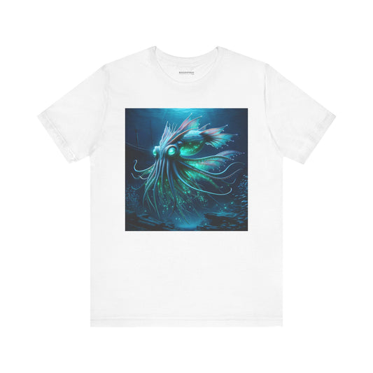 티셔츠 | 유니섹스 | 저지 티 | 반팔 | 러브크래프트 공포 | 심해 레비아탄