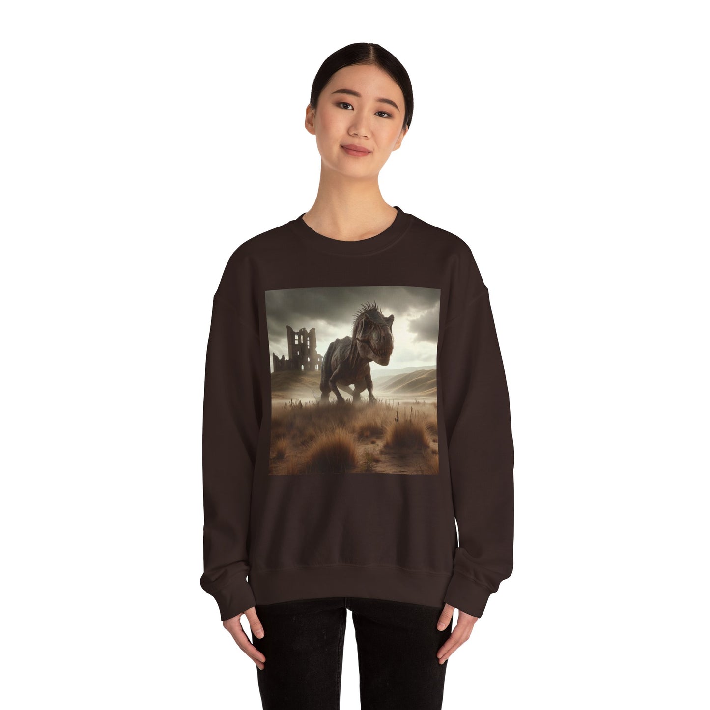 Felpa | Unisex | Girocollo | Misto pesante | Paleofinzione | Dinosauri Preistorici | T-Rex
