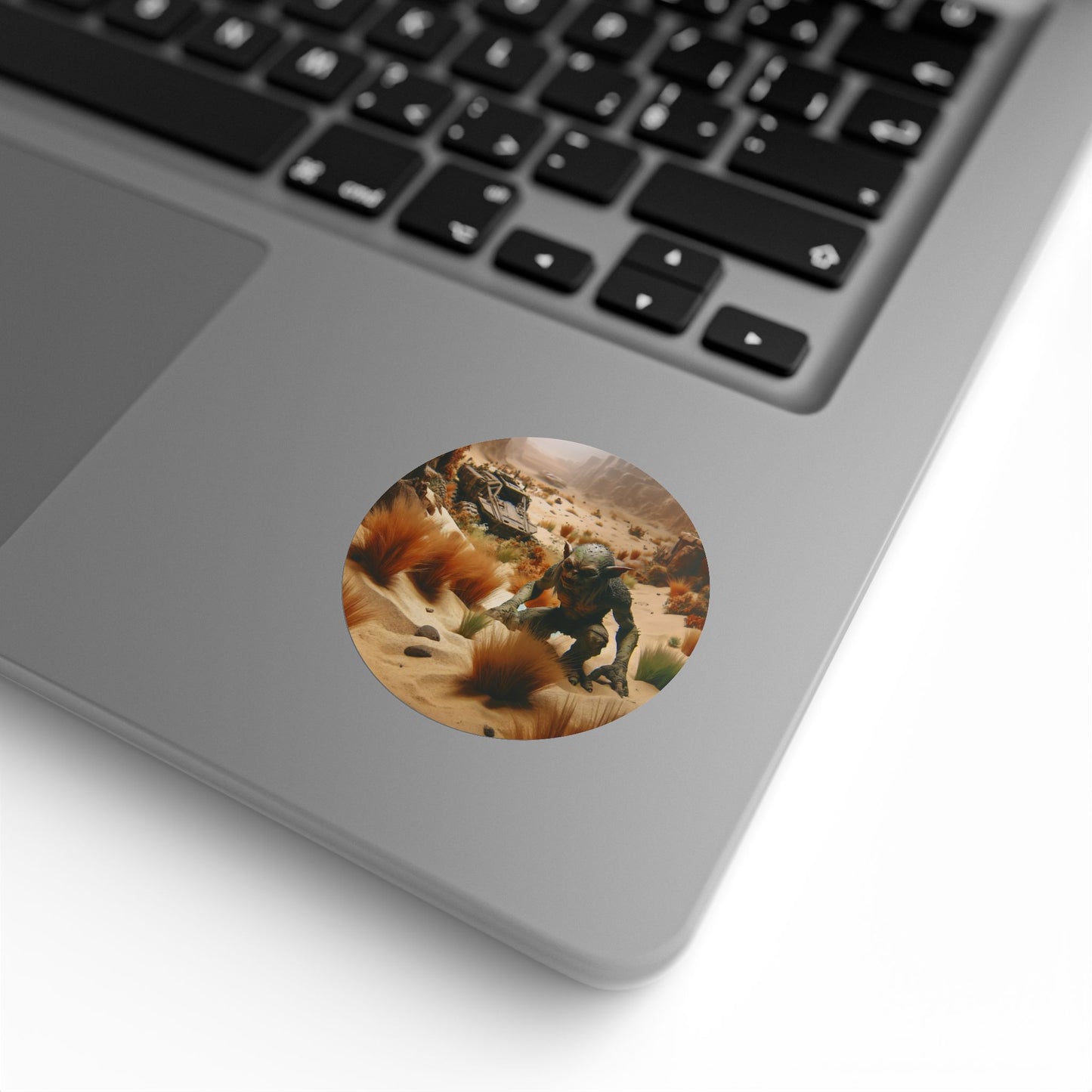 Rolka etykiet samoprzylepnych | Okrągły | Postapokaliptyczny Gremlin | Kanion