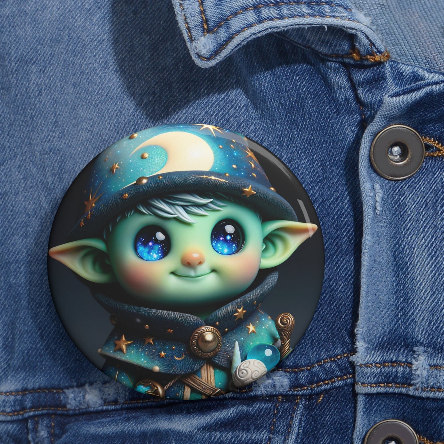 زر | زر بدبوس | بدبوس خلفي | خيال سحري | جني كوني | دمية فنية