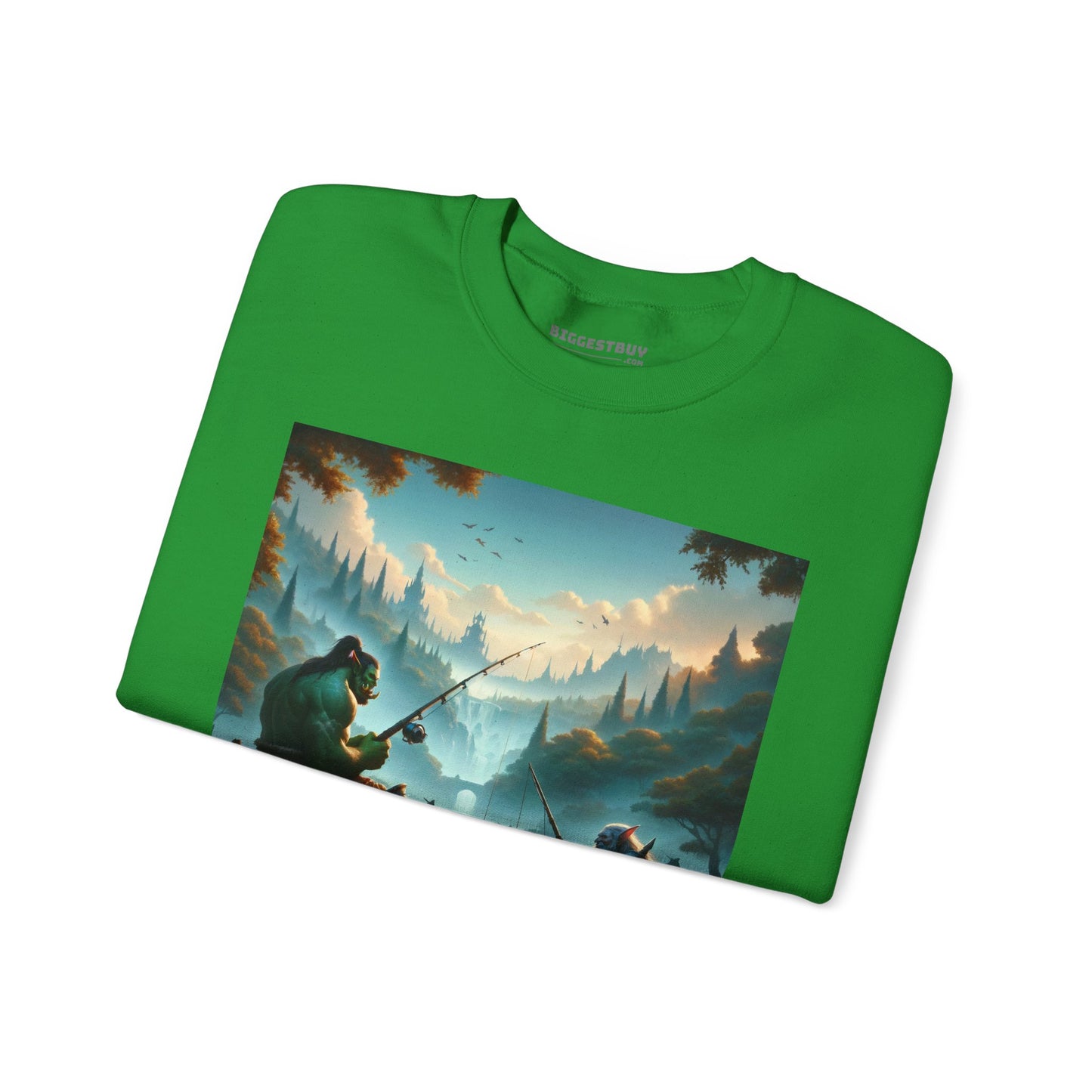 Bluza dresowa | Unisex | Okrągły dekolt | Gruba mieszanka | Fantasy międzyrasowe | Orc i krasnolud