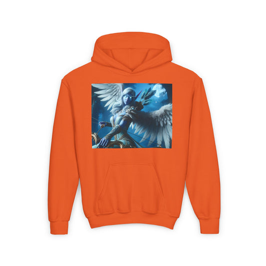 Sweatshirt | Youth | Hooded | Heavy Blend | Celestial Fantasy | Angel Archer