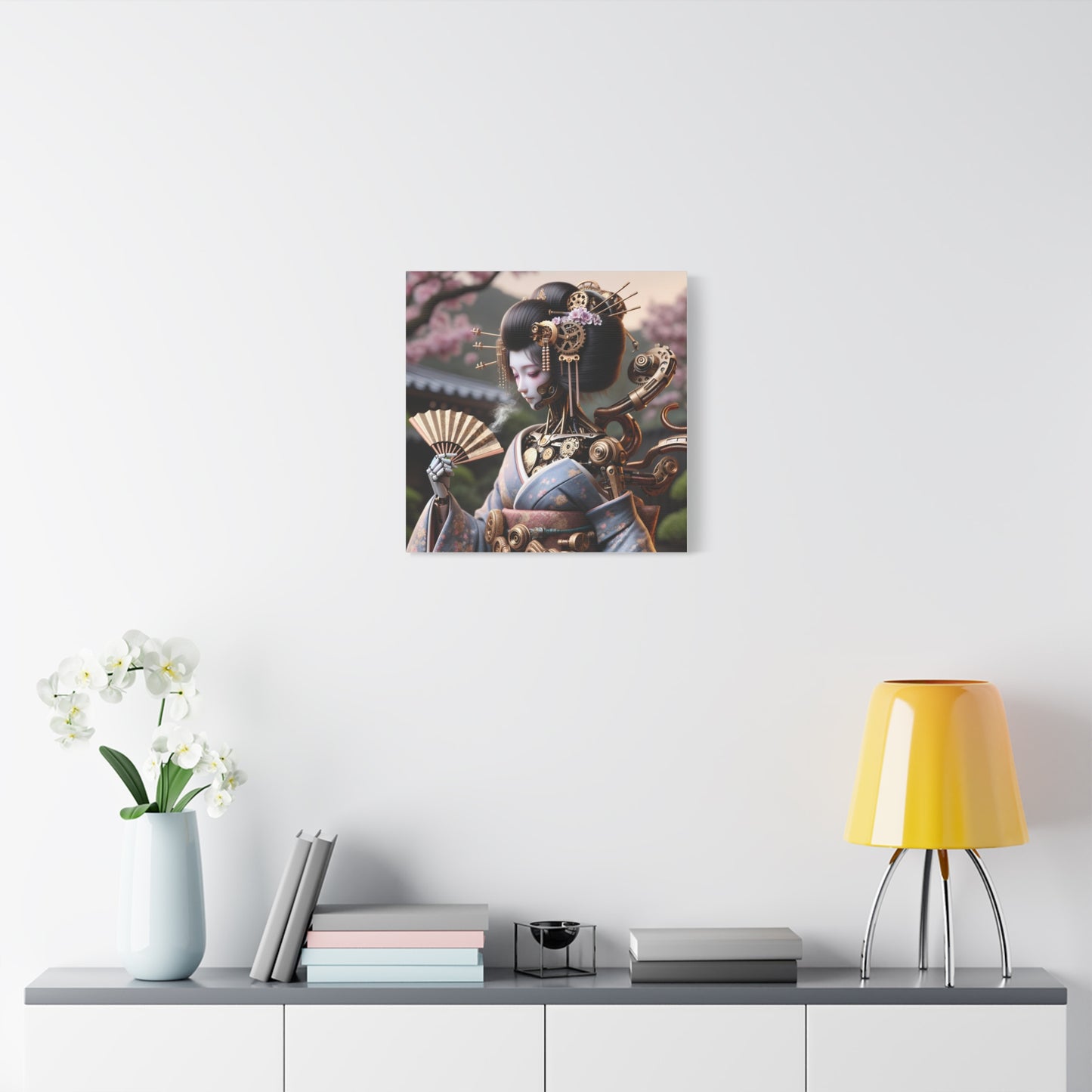 Canvas | Mat | Steampunk | Cyberpunk | Geisha Robot
