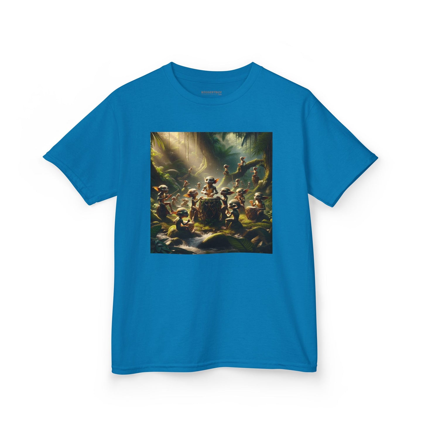Tシャツ | キッズTシャツ | ヘビーコットン | 森の精霊 | 太鼓の儀式 | 妖精