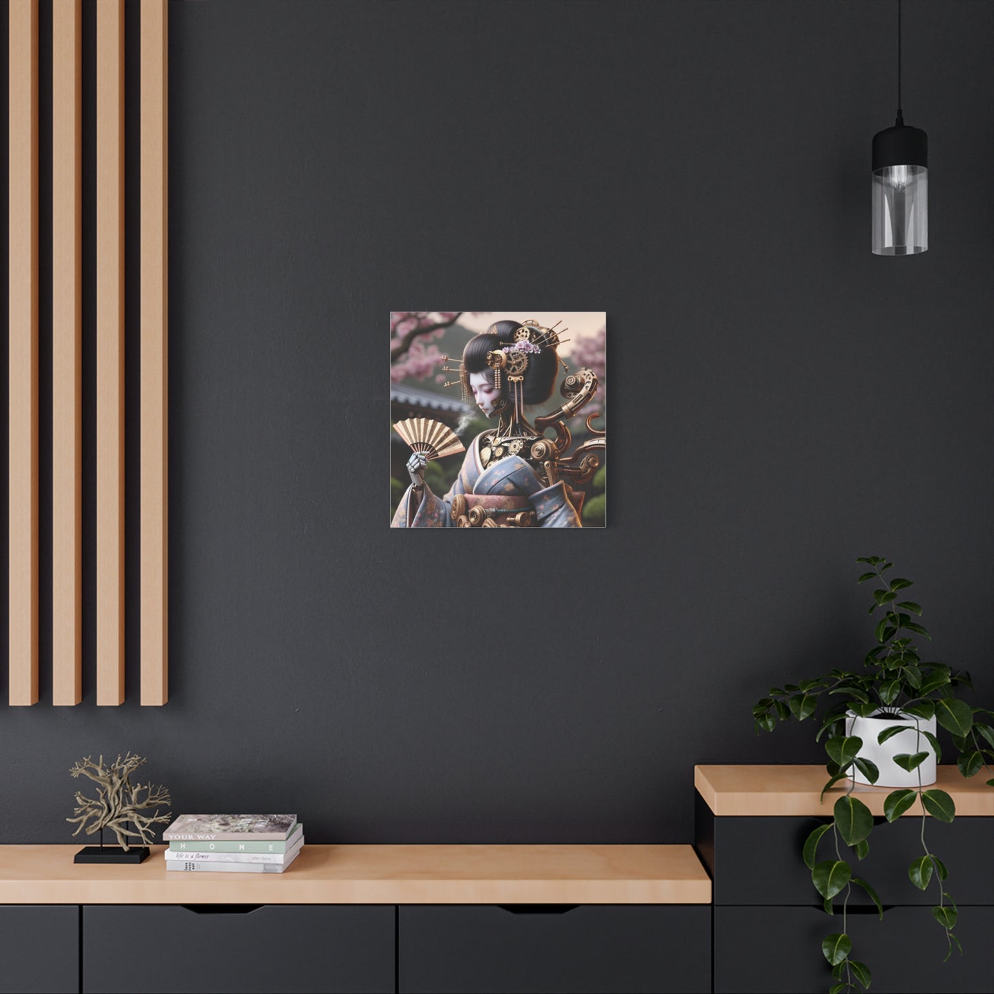Canvas | Mat | Steampunk | Cyberpunk | Geisha Robot