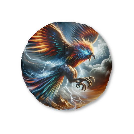 베개 | 바닥 쿠션 | 태슬 장식 | 원형 | 전설의 불사조 | 불꽃의 비상