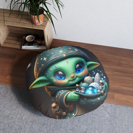 Kussen | Vloerkussen | Getuft | Rond | Kosmische Folklore | Goblin Figurine